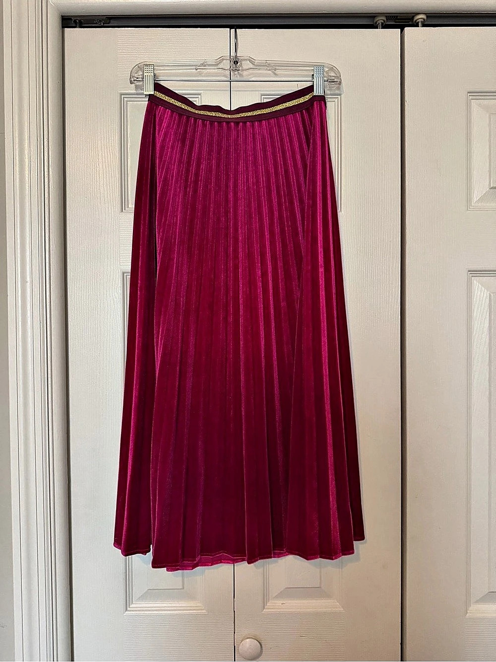 Maeve Pleated Midi Skirt in Pink Size XS NWT